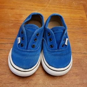 Adorable blue canvas baby Vans